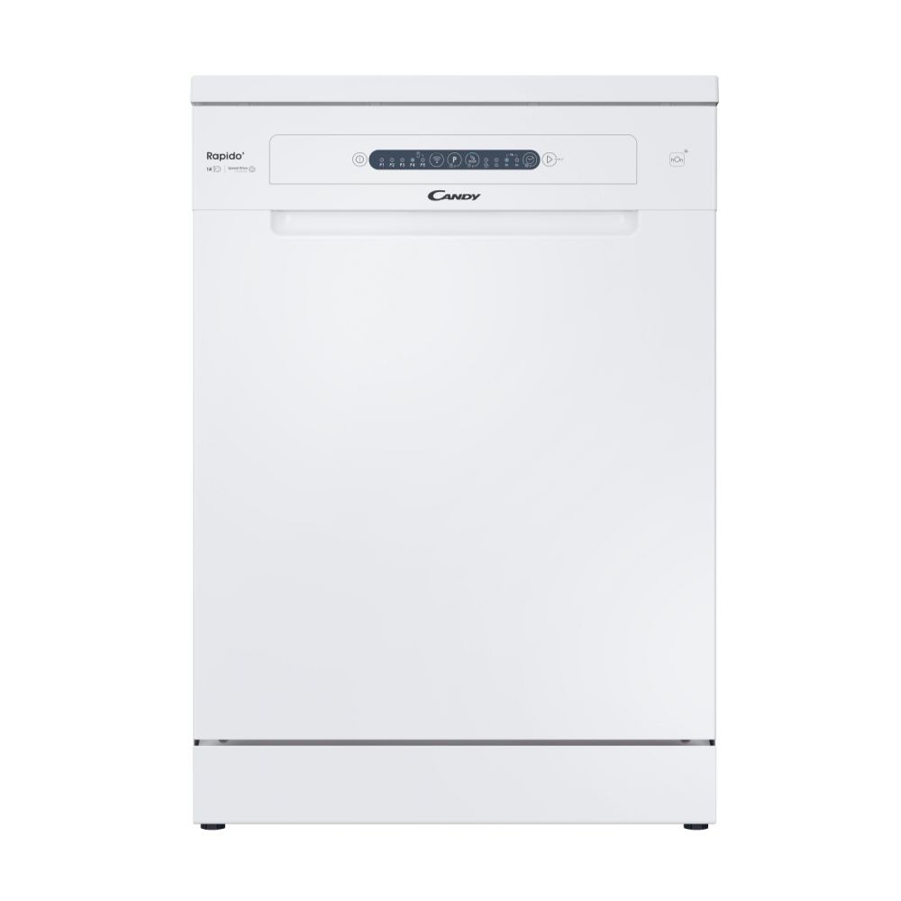 Lavastoviglie RICONDIZIONATA Libera Installazione RapidÓ 60 cm 14 coperti Classe E Connettività Controllo remoto avanzato e contenuti extra Bianca Candy CF 4E7L0W 32002368