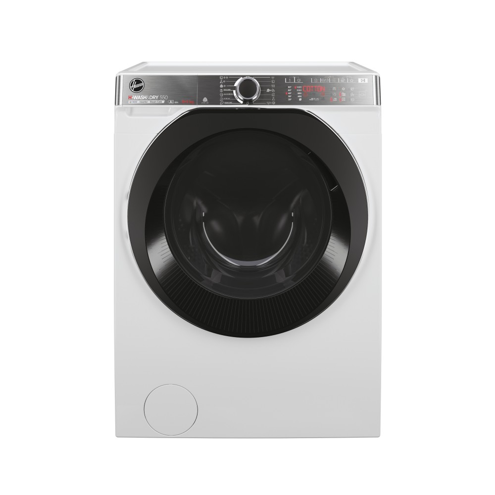 RICONDIZIONATA Hoover H-WASH&DRY 550 H5DPB 485BC9/1-S Lavasciuga Libera Installazione 8 Kg Lavaggio - 5 Kg Asciugatura Classe D 1400 Giri/min. Inverter Funzione Vapore Bianca