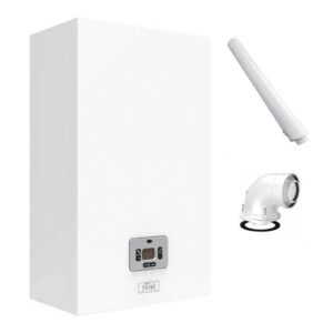 Caldaia Ferroli Theta 24 C a condensazione 20 kW camera stagna metano-gpl con kit scarico fumi coassiale