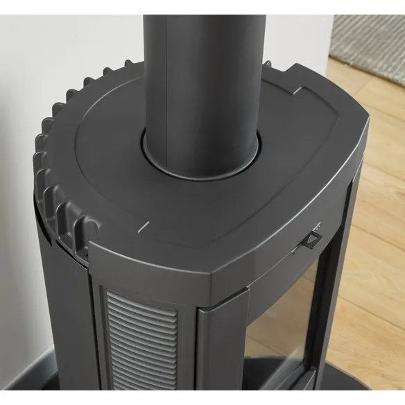 Nordica Brigitta.16 Stufa a legna aria calda convezione naturale 4,7 kw, 135 m³ riscaldabili - nero - immagine 3