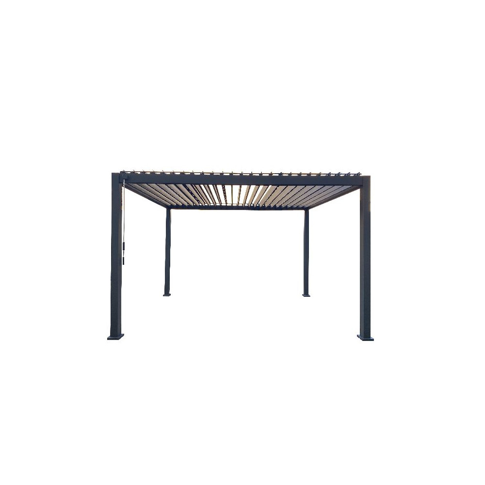 PERGOLA BIOCLIMATICA 3X4 MT IN ALLUMINIO ANTRACITE - immagine 2