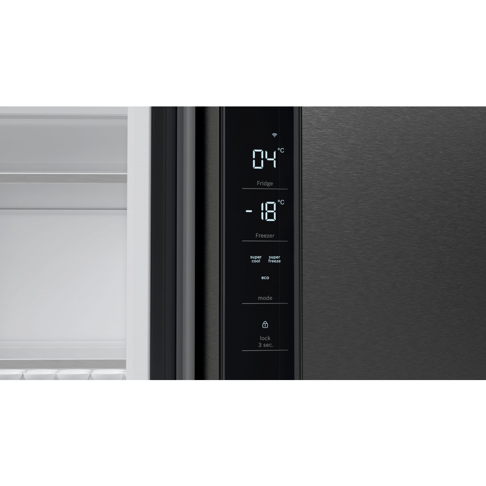 Bosch Serie 4 KFN96AXEA Frigorifero Side by Side 4 Porte Total No Frost Classe E Altezza 183 cm Acciaio nero spazzolato anti-impronta RICONDIZIONATO - immagine 2