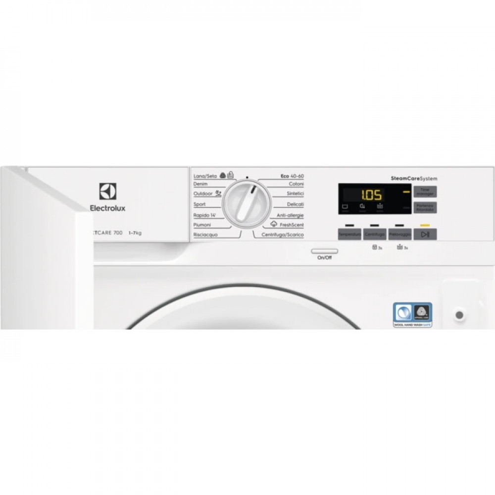 Lavatrice da incasso SensiCare System tecnologia VaporePRO Lavaggio 7 Kg classe D 1200 giri Vapore PerfectCare 700 Electrolux EW7F472WBI - EW7F472BI RICONDIZIONATO - immagine 3