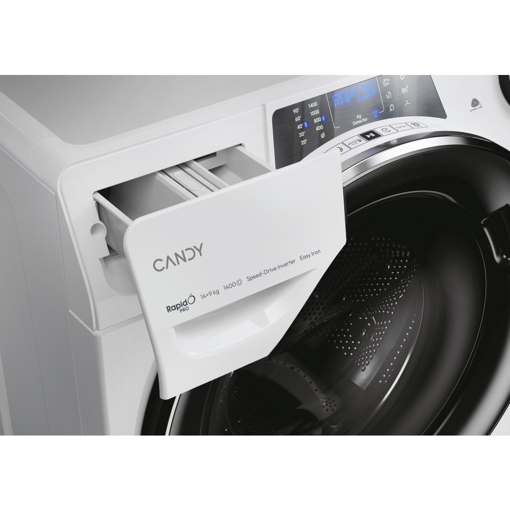 Candy RapidÓ PRO RPW41496BWMBC-S Lavasciuga Libera Installazione 14 Kg Lavaggio - 9 Kg Asciugatura Classe F 1400 Giri/min. RICONDIZIONATA - immagine 4